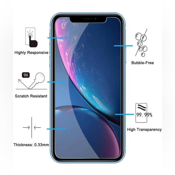 NEW'C [2Pack] Screen Protector for iPhone 11 & XR (6.1")Tempered Glass - Picture 6 of 12